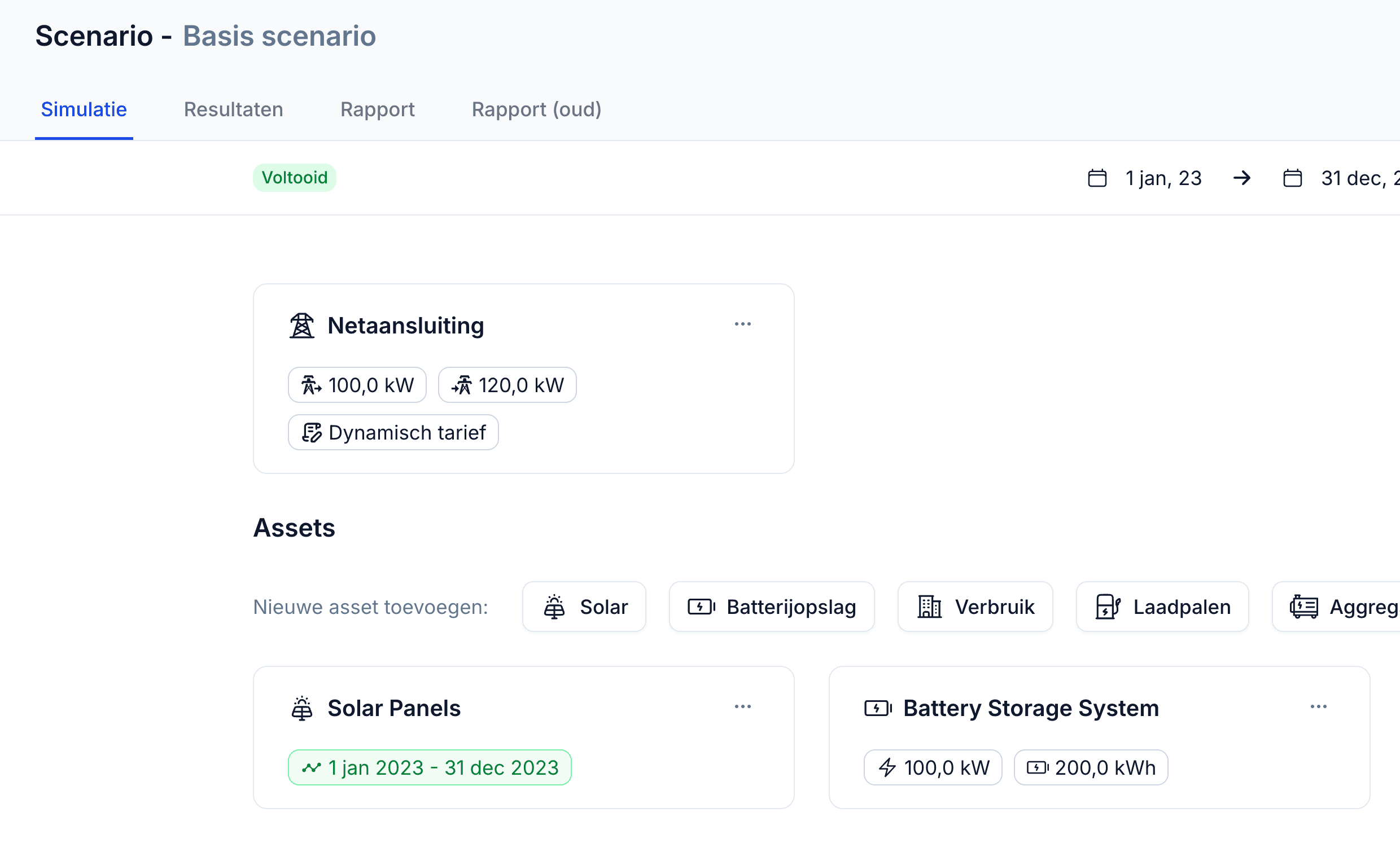 Voltooi je energiesimulatie